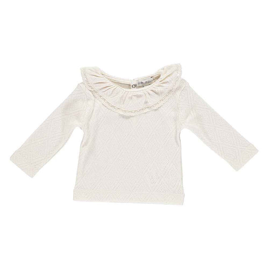 Bebe Lace Top Natural - pointelle