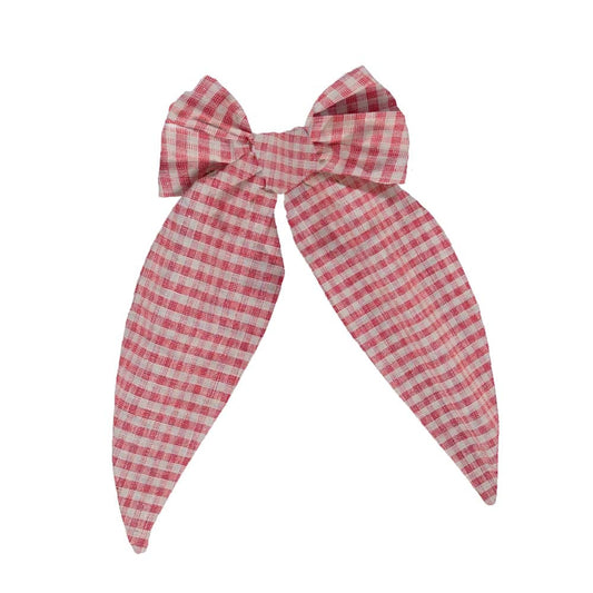 Clara Big Bow - Cherry Gingham