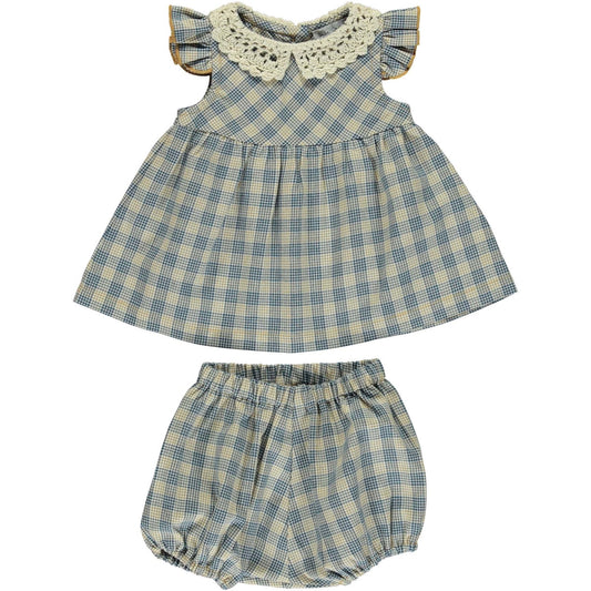 Eleanor Set - Honey/Blue Check