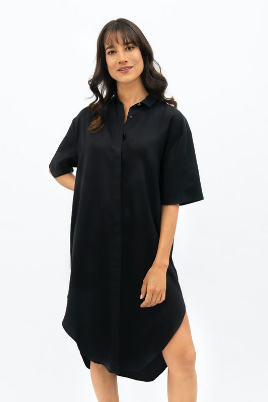 Seville Midi Dress - Licorice Black