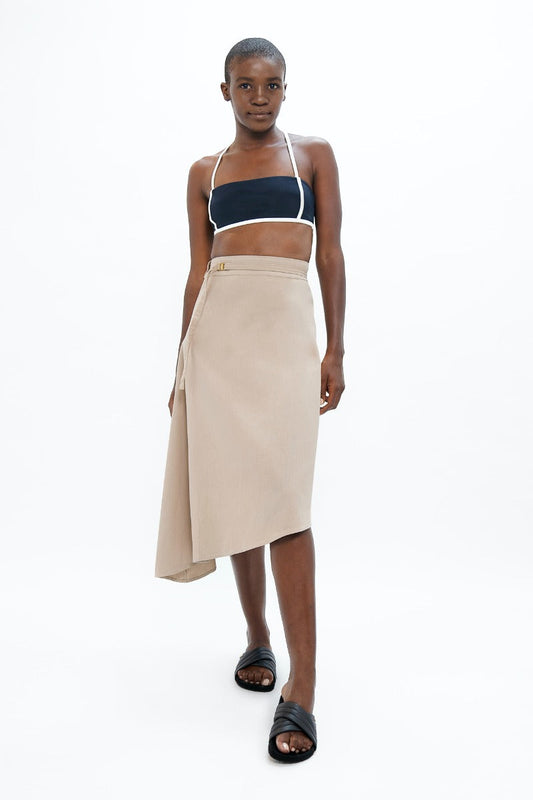 Mallorca Midi Skirt - Sand Beige