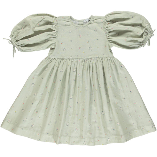 Nora Dress - Sage Flower