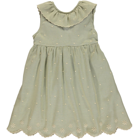 Olivia Dress - Natural Green