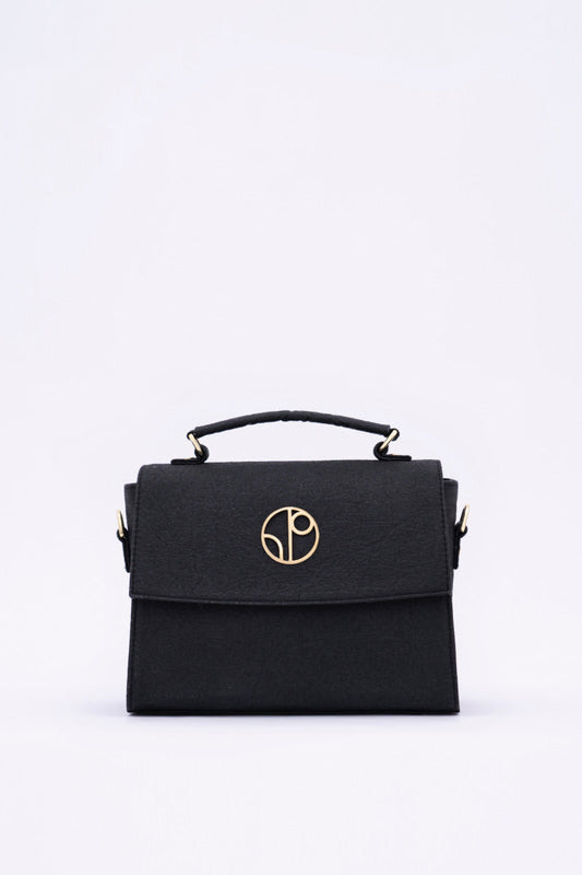 London Sadle Bag Pinatex - Truffle Black