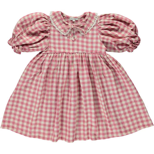 Amelia Empire Dress - Rose Gingham